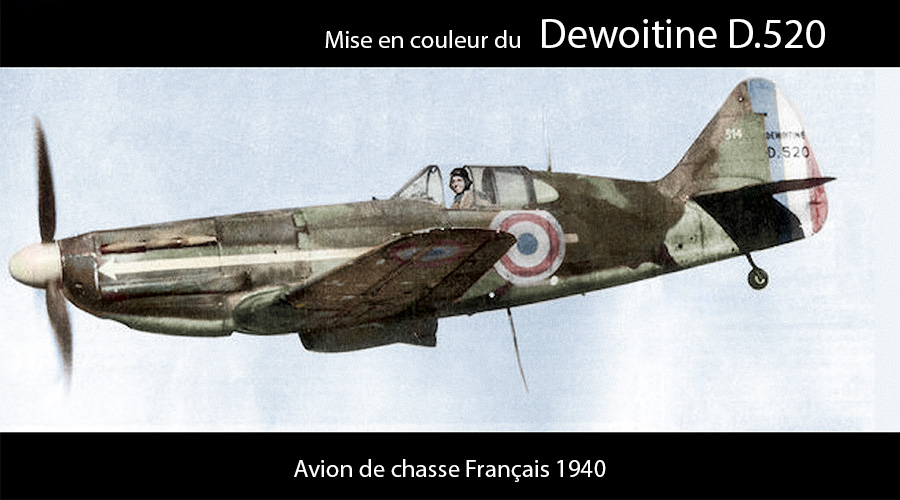 Avion de chasse Français de 1940 colorisé