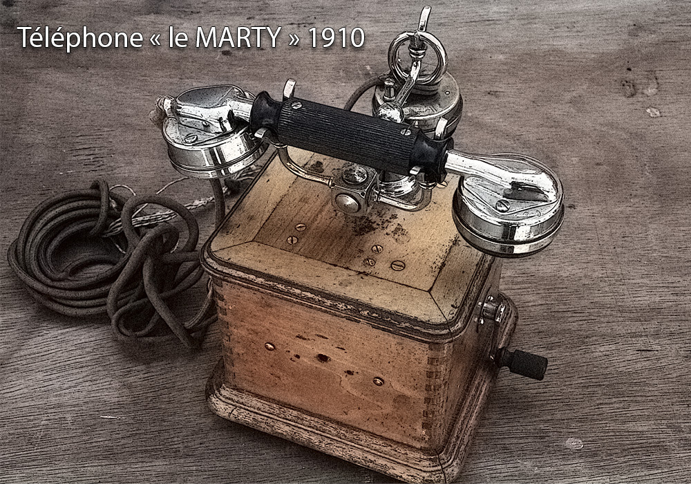 Téléphone "le MARTY" 1910 colorisé